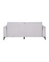 Divano con carrello estraibile e schienale ribaltabile Derry 3 posti tessuto grigio chiaro 217x85x88H