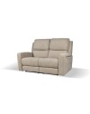 Divano 2 posti recliner elettrici tessuto tortora Claus 156x77x103H