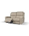 Divano 2 posti recliner elettrici tessuto tortora Claus 156x77x103H