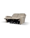 Divano 2 posti recliner elettrici tessuto tortora Claus 156x77x103H