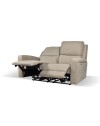 Divano 2 posti recliner elettrici tessuto tortora Claus 156x77x103H