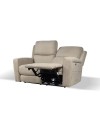 Divano 2 posti recliner elettrici tessuto tortora Claus 156x77x103H