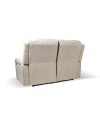 Divano 2 posti recliner elettrici tessuto tortora Claus 156x77x103H