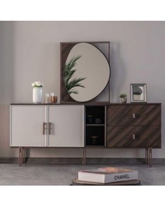 Madia 2 ante e 2 cassetti finitura Mozambik spatolato Merlin 195x47.6x82.6H