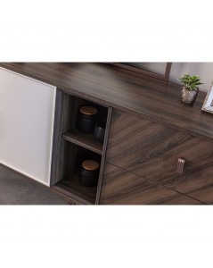 Madia 2 ante e 2 cassetti finitura Mozambik spatolato Merlin 195x47.6x82.6H