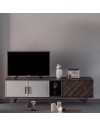 Mobile porta TV 4 ante Merlin 195x47.6x60H finitura Mozambik spatolato