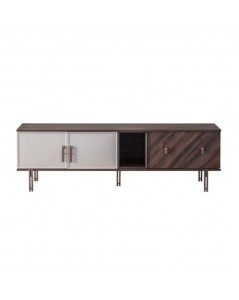 Mobile porta Tv 4 ante Merlin 195x47.6x60H finitura Mozambik spatolato