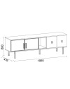 Mobile porta Tv 4 ante Merlin 195x47.6x60H finitura Mozambik spatolato