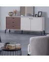 Madia 2 ante e 3 cassetti Piedra colore beige e kaplan 173.3x45x79H