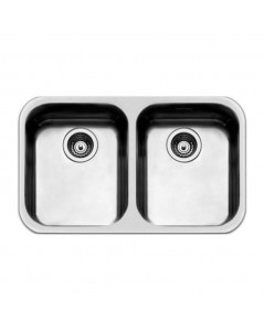 Lavello sottotop 2 vasche 76x45 Smeg UM3434 inox