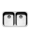 Lavello sottotop 2 vasche 76x45 Smeg UM3434 inox