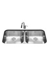 Lavello sottotop 2 vasche 76x45 Smeg UM3434 inox