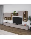 Parete attrezzata tortora noce Big 300x32.5x192H