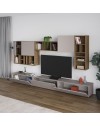 Parete attrezzata tortora noce Big 300x32.5x192H