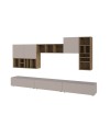 Parete attrezzata tortora noce Big 300x32.5x192H