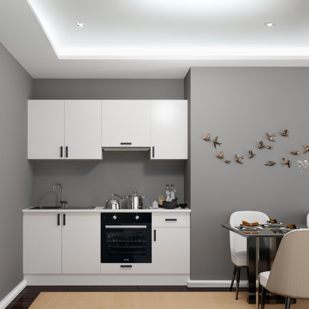 Cucina completa di elettrodomestici Taurus195 colore bianco