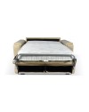 Divano Letto 2 posti in tessuto crema Mercurio 194x83x97H