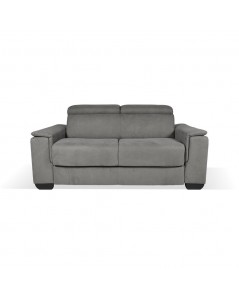 Divano Letto 2 posti in tessuto grigio Mercurio 194x83x97H