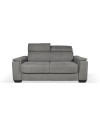Divano Letto 2 posti in tessuto grigio Mercurio 194x83x97H
