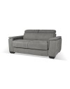 Divano Letto 2 posti in tessuto grigio Mercurio 194x83x97H