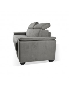 Divano Letto 2 posti in tessuto grigio Mercurio 194x83x97H