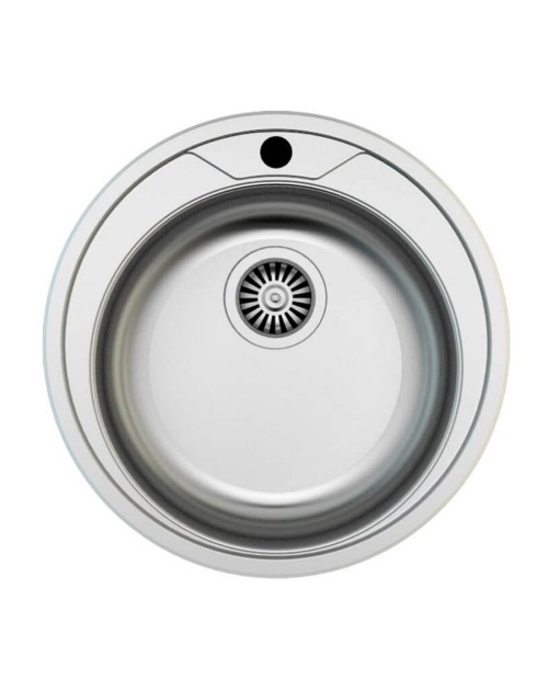 Lavello rotondo incasso per cucina SA02 inox diametro 51 cm