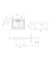 Mobile Lavatoio bianco Garden 60x50X85 PVC