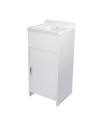 Lavatoio da esterno bianco vasca in resina Rocco 42,5x34,5x82