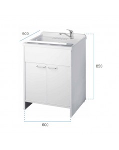 Mobile Lavatoio bianco Garden 60x50X85 PVC