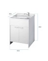 Mobile Lavatoio bianco Garden 60x50X85 PVC