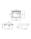 Lavatoio da esterno bianco vasca in resina Rocco 42,5x34,5x82