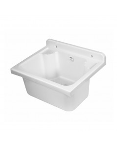 Lavatoio da esterno bianco vasca in resina Rocco 42,5x34,5x82