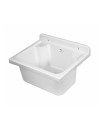 Lavatoio da esterno bianco vasca in resina Rocco 42,5x34,5x82