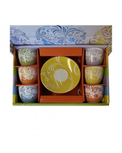 Set Tazzine da Caffè con piattini in ceramica 6 pezzi prezzo