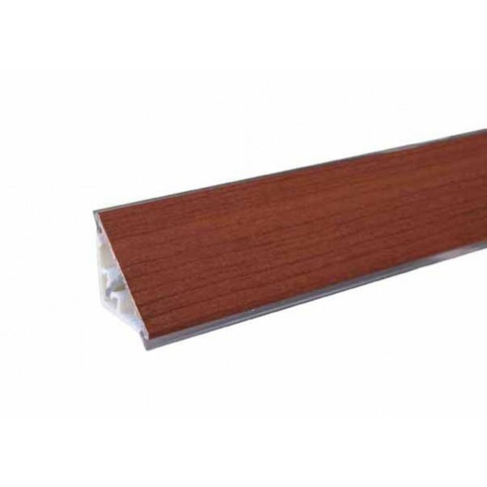 Alzatina triangolare in pvc rivestita in carta colore ciliegio 400x3x3H