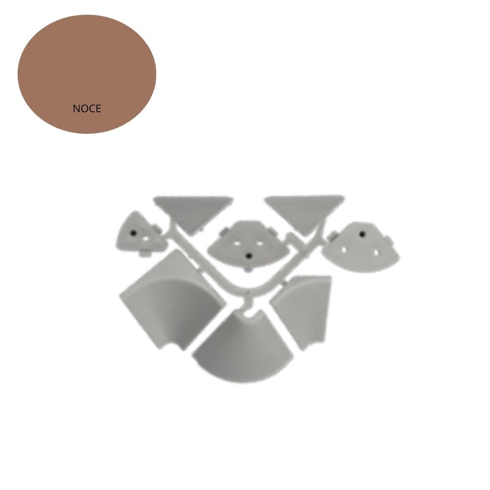 Set connettori e accessori alzatina triangolare da cucina colore noce