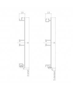 Zoccolo in alluminio per cucina finitura lucida H15 cm 4 m