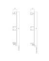 Zoccolo in alluminio per cucina finitura lucida H15 cm 4 m