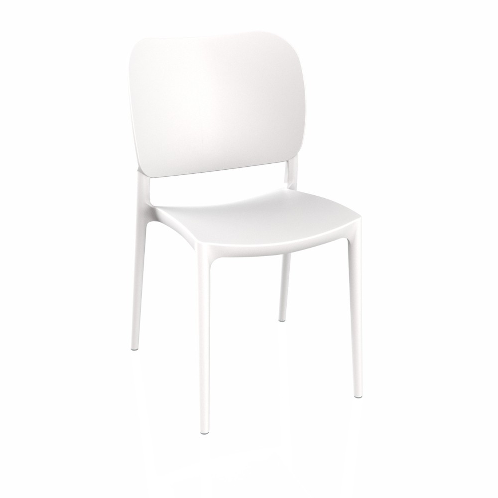 Sedia in polipropilene Orbita colore bianco