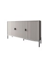 Madia Lotus 3 ante con frontali cannettati colore cashmere opaco 153.5x49x87.4H