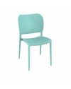 Sedia in polipropilene colore verde tiffany design elegante Orbita