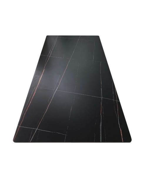 Tavolo Piano Ceramica Effetto Marmo Nero Manta 180x90 Prezzo