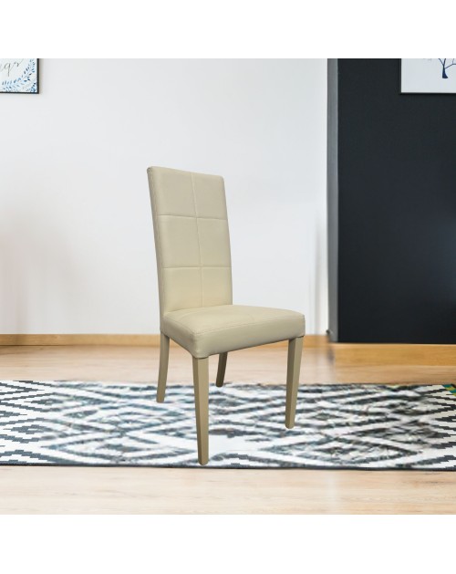 Sedia similpelle Giada colore beige