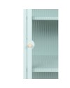 Vetrina in vetro scanalato temperato e acciaio laminato verde menta Milton01 40x40x101.1H