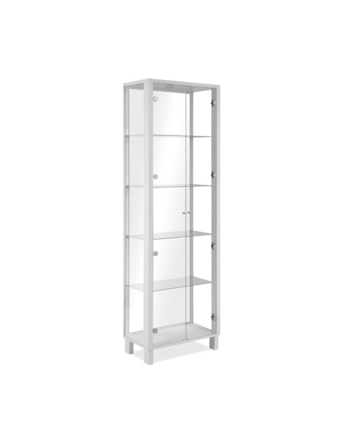 Vetrina colore bianco con 2 ante e 4 ripiani Albi52A 62x33x189H