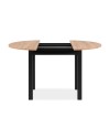 Tavolo rotondo allungabile quercia e nero Coburg100 100x100x76H