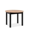 Tavolo rotondo allungabile quercia e nero Coburg100 100x100x76H