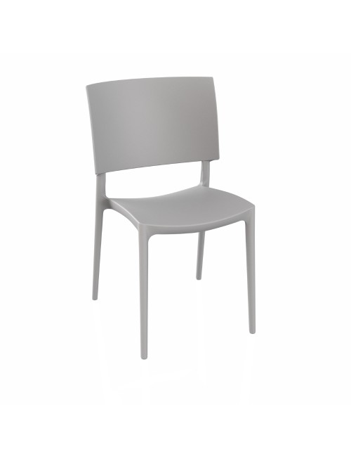 Sedia in polipropilene design geometrico Sharp colore grigio cemento