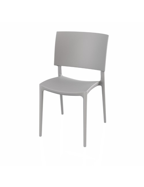 Sedia in Polipropilene design geometrico Sharp colore grigio cemento