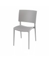 Sedia in polipropilene design geometrico Sharp colore grigio cemento